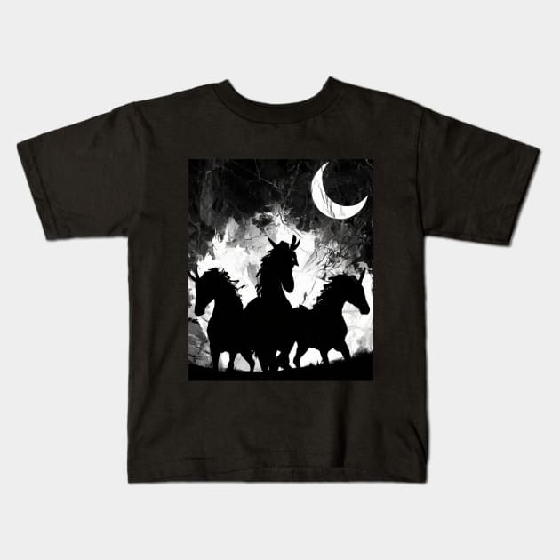 horsemen of the apocalypse Kids T-Shirt by FehuMarcinArt